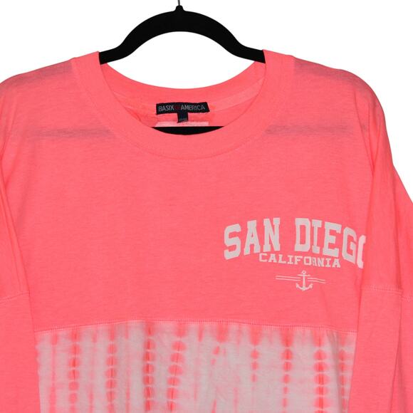 San Diego Cali Pink Tie Dye Long Sleeve Tee Large - Picture 2 of 3